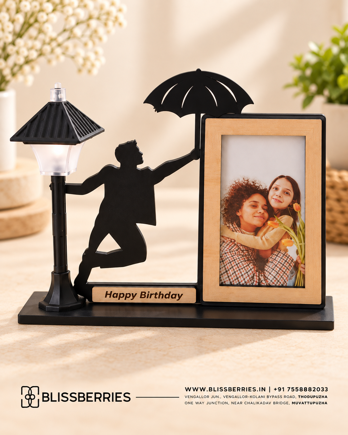 Personalized Birthday Lamp Photo Frame