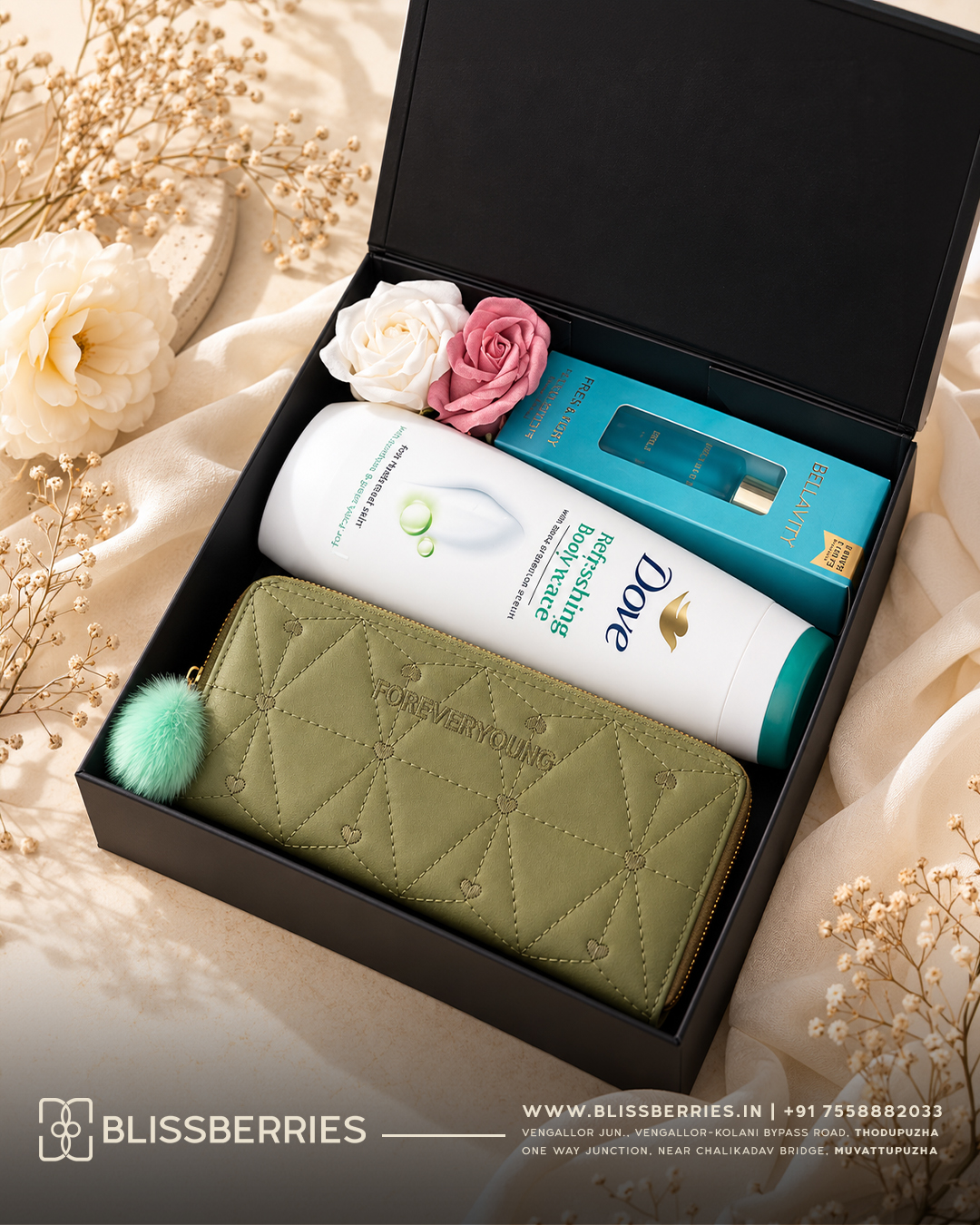 HS12 - Wallet, Perfume & Beauty Products Combo