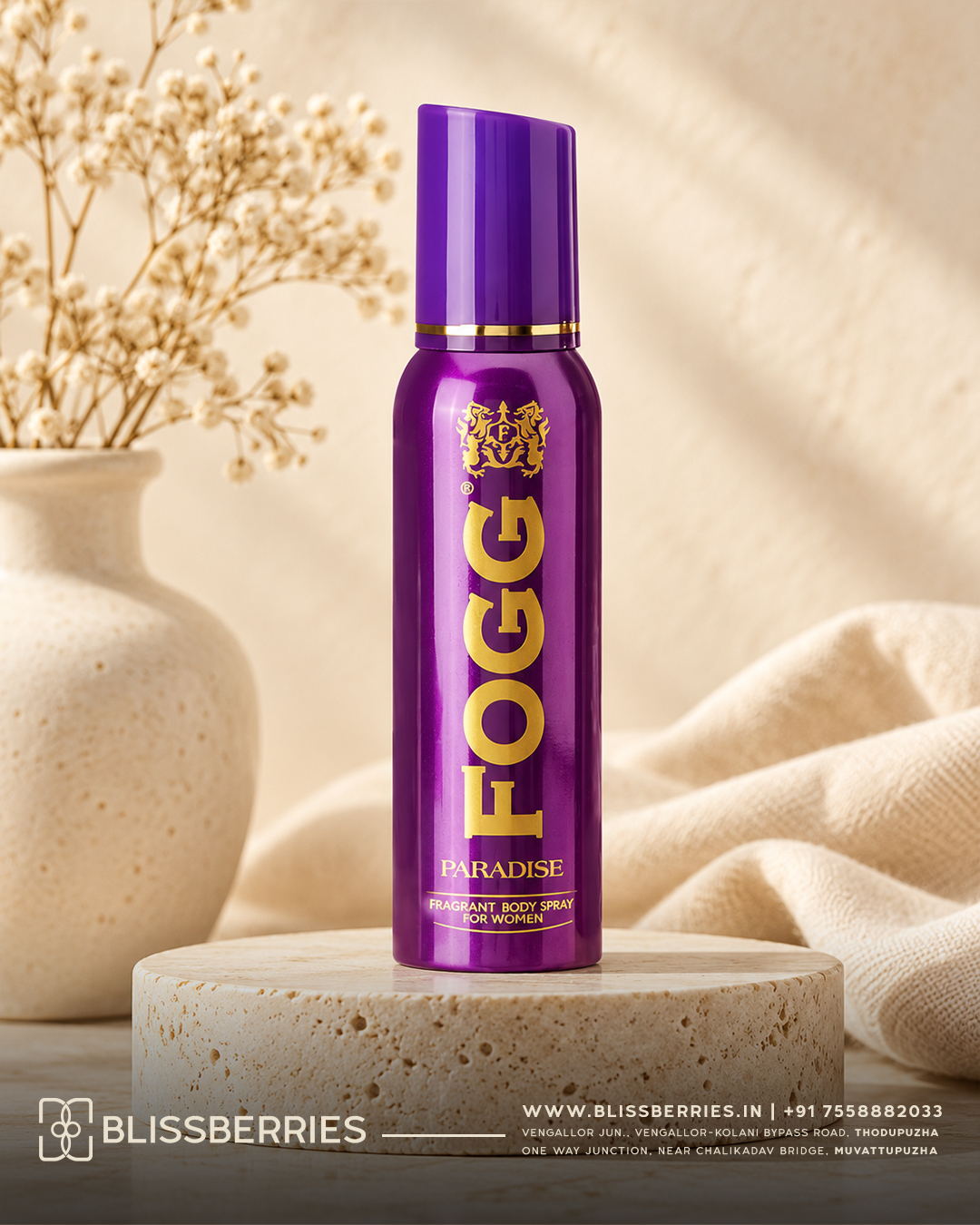 Fogg Paradise No Gas Deodorant for Women