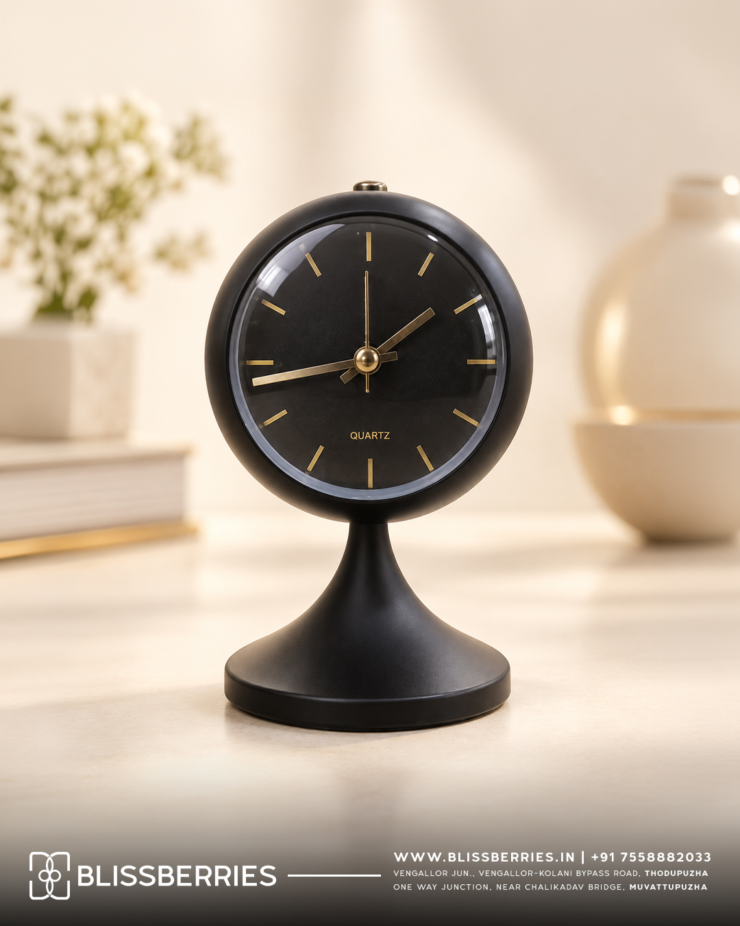 Metal Modern Round Clock