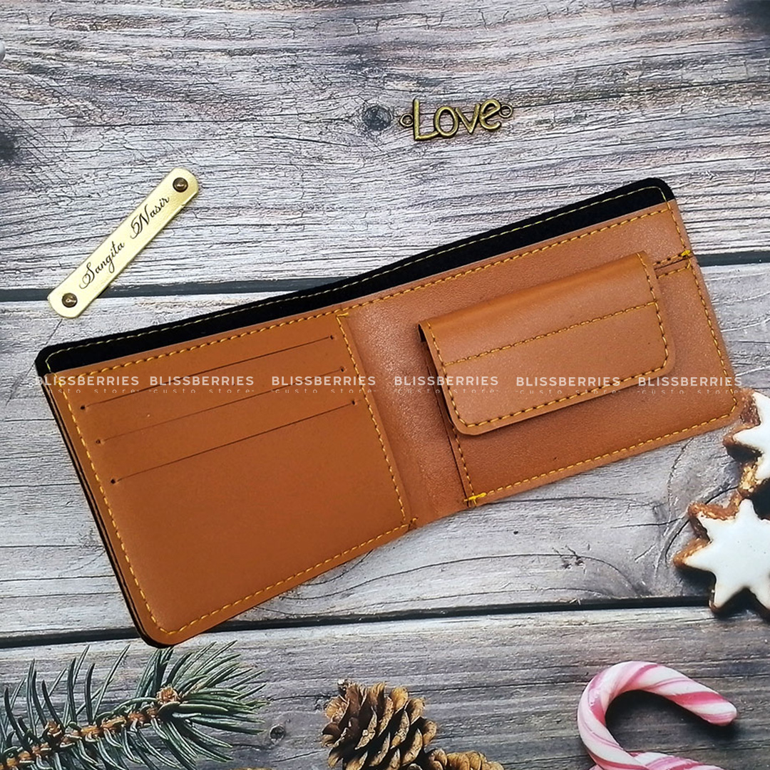 Personalized Leather Coin Wallet - Customizable with Name & Charm - Image 5