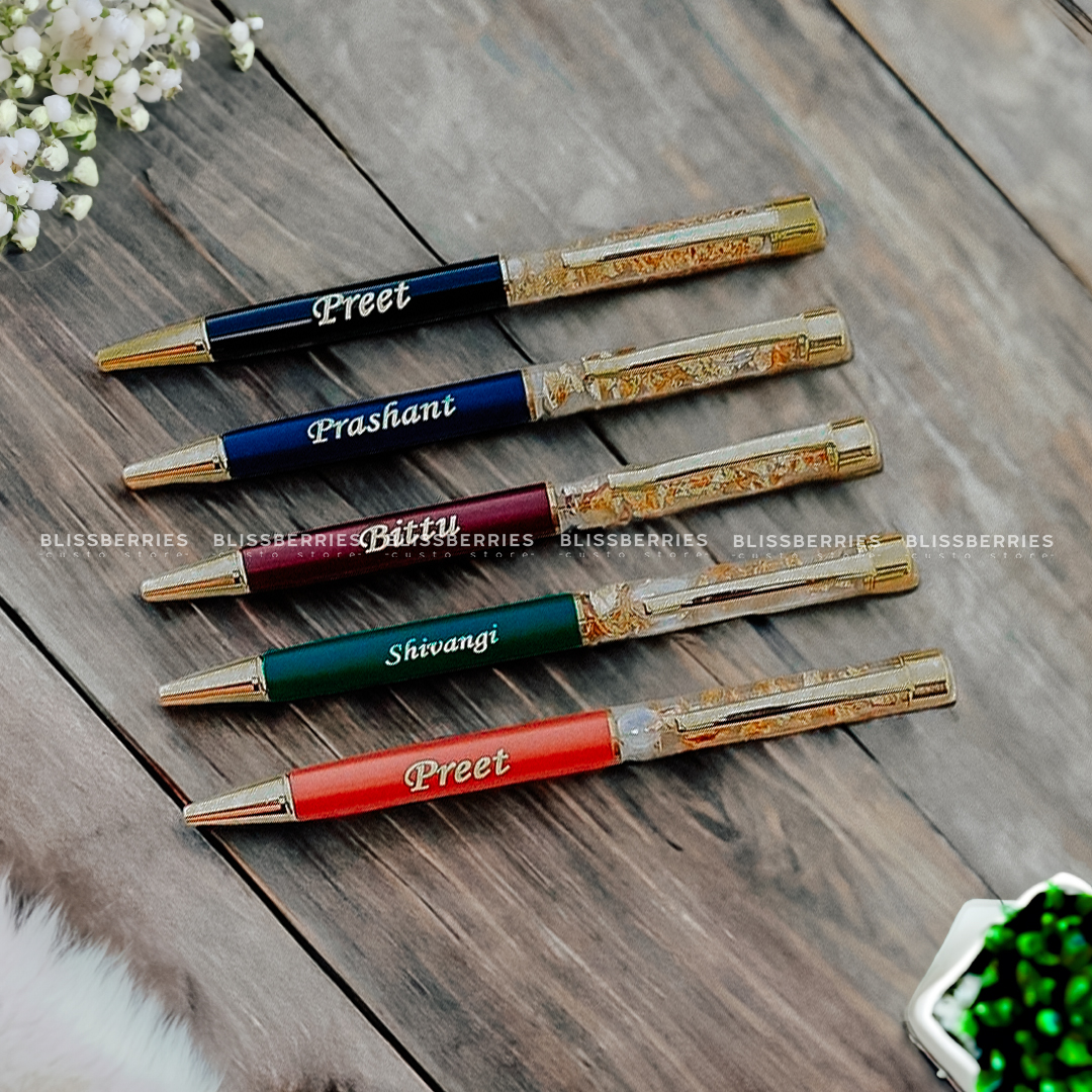Personalized Gold Flake Pen - Image 3