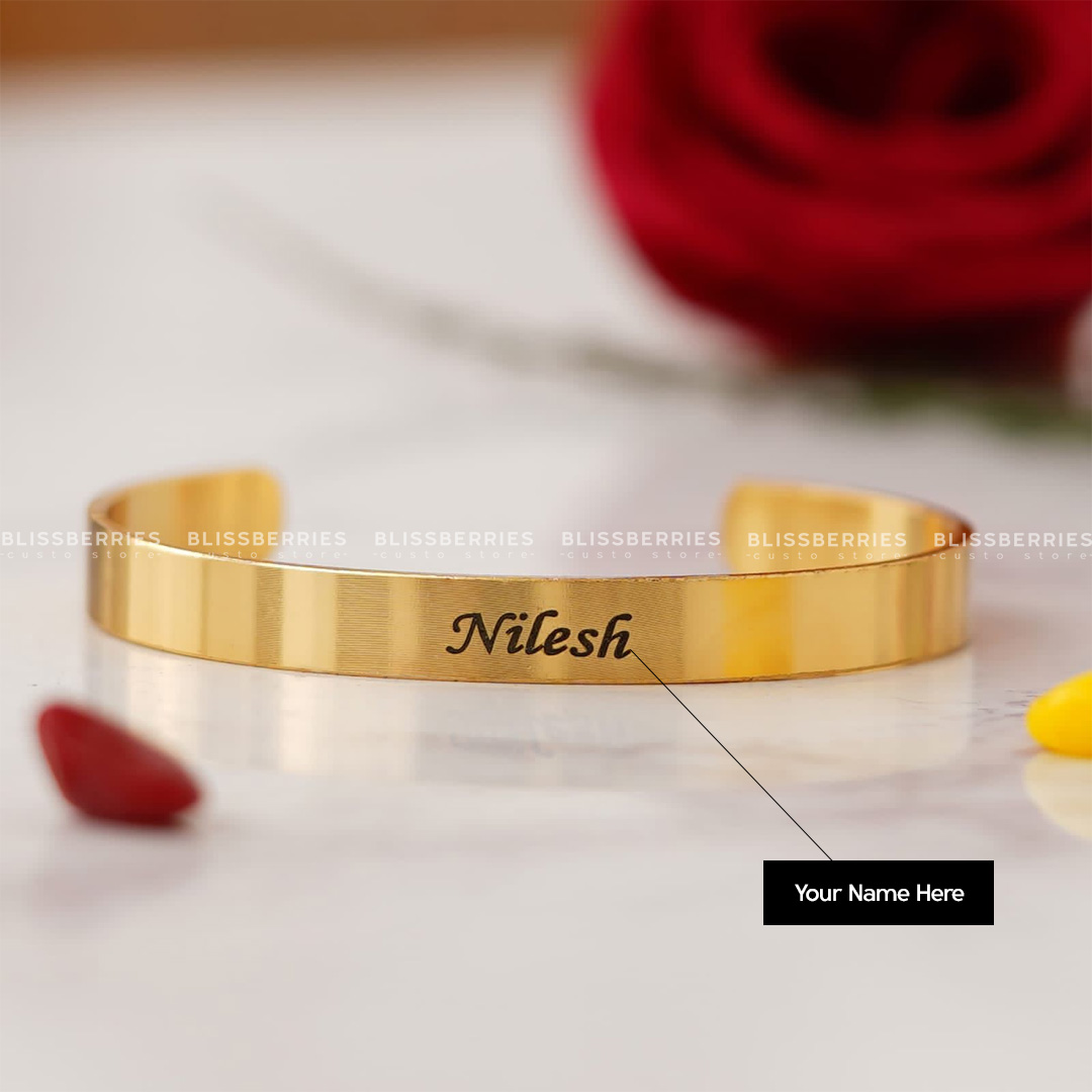 Personalized Half Kada - Custom Name Jewelry Gift - Image 3