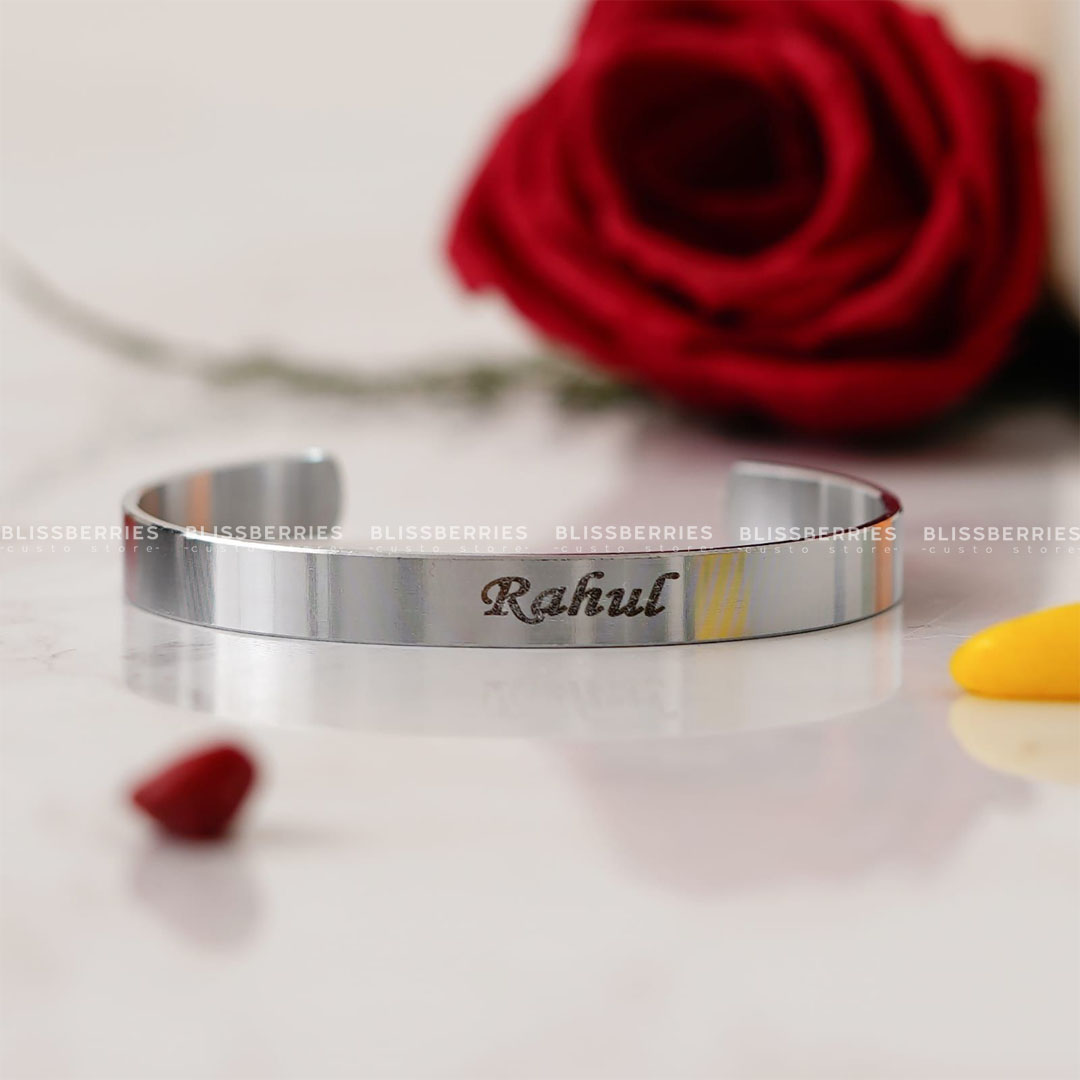 Personalized Half Kada - Custom Name Jewelry Gift - Image 2