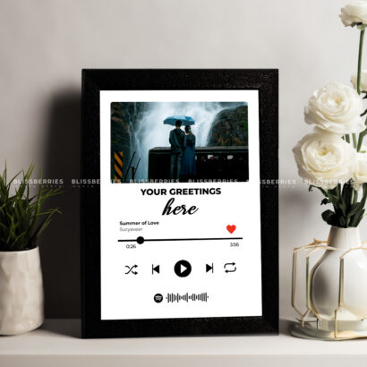 Custom Spotify Photo Frame - Personalized Photo & Song with Greeting