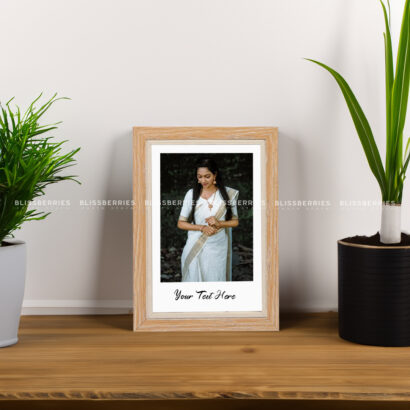 Wooden 4x6 In Photo Frame - Customizable with Photo & Text