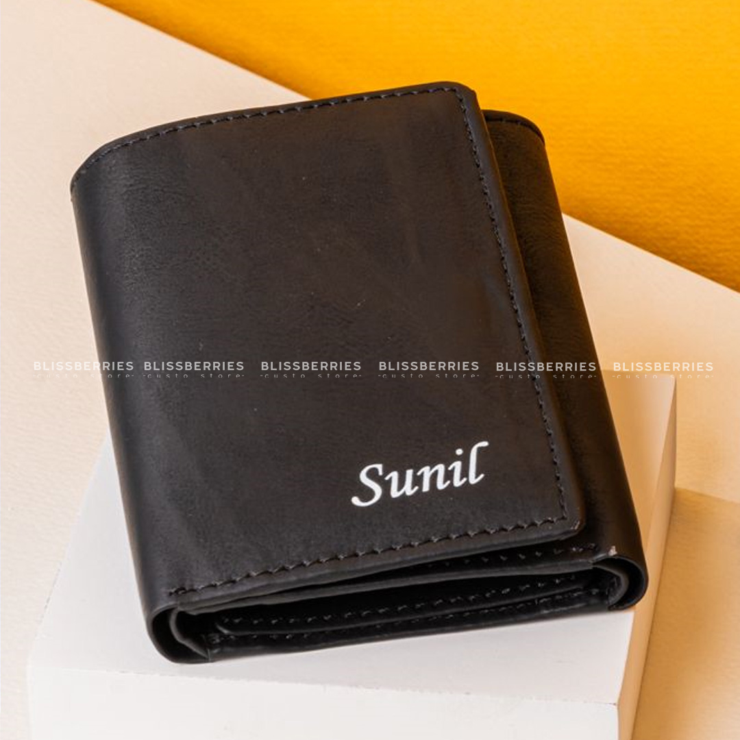 Personalized Unisex 3-Fold Wallet - Image 2