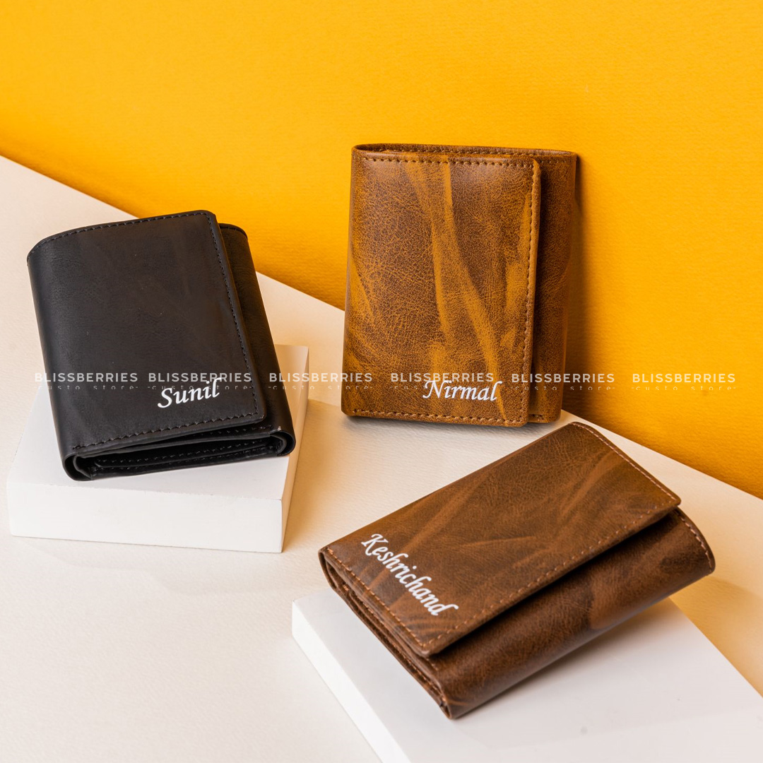 Personalized Unisex 3-Fold Wallet