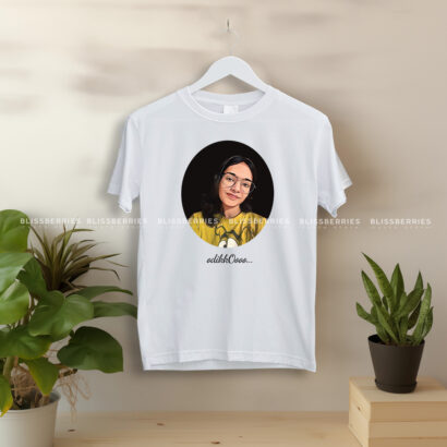 Personalized Caricature Half Sleeve T-Shirt