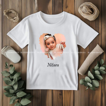 Kids Personalized Caricature Half Sleeve T-Shirt