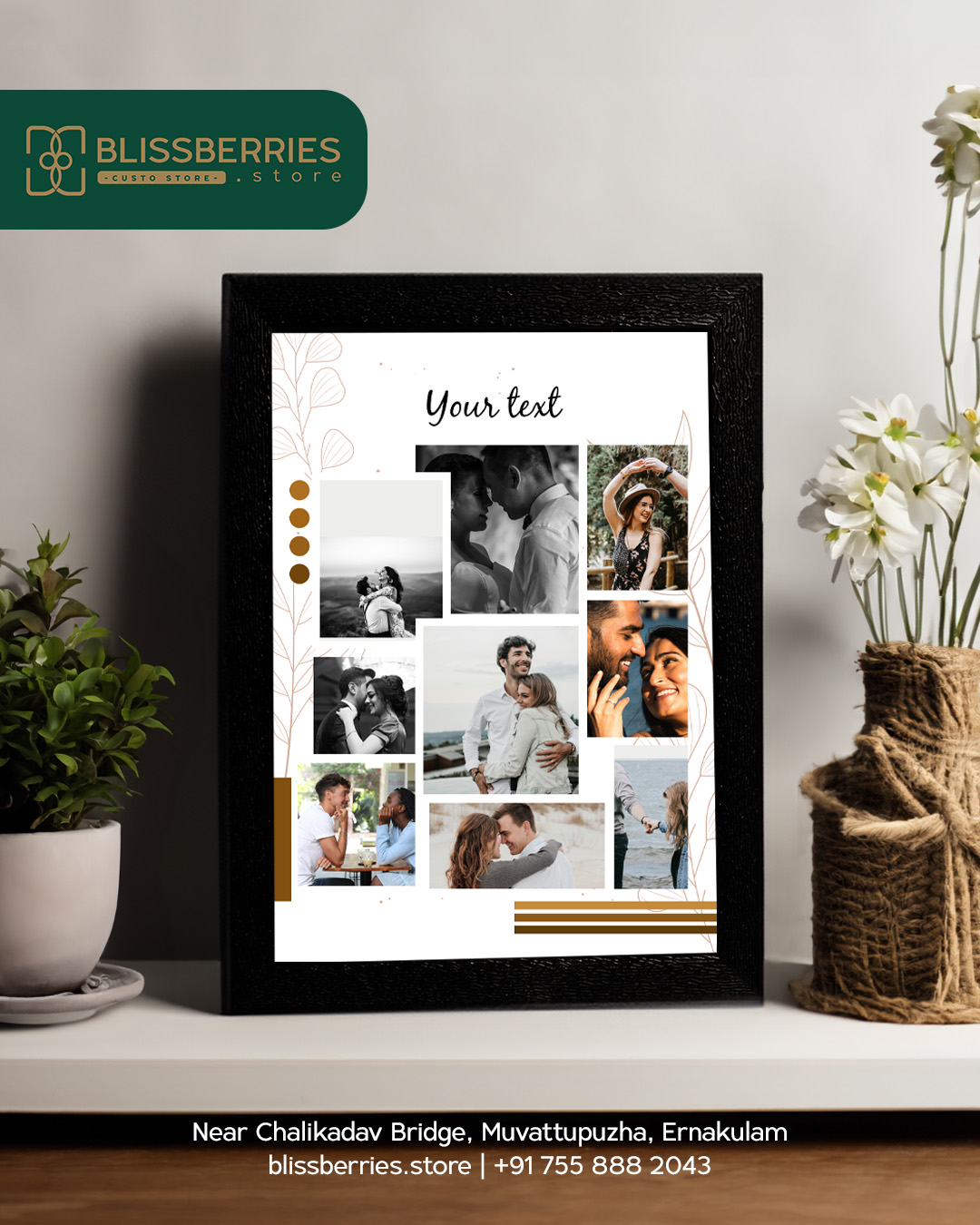 Nine-Photo Collage Frame with Custom Greetings – A Personalized Keepsake