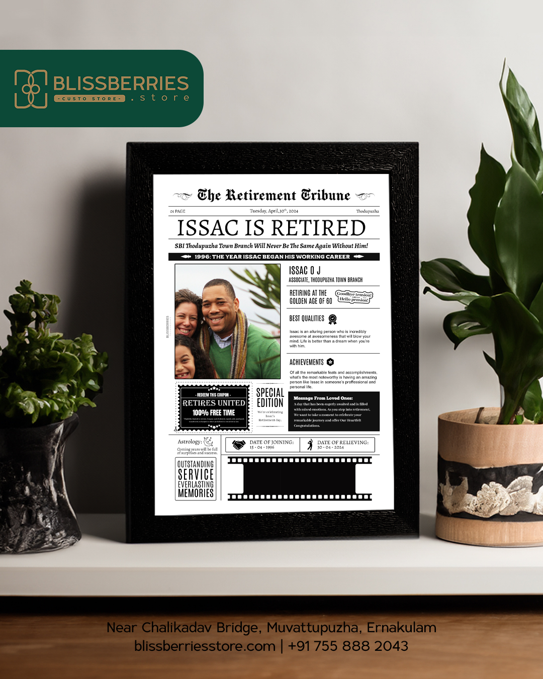 Retirement Photo Frame – Personalized Farewell Gift