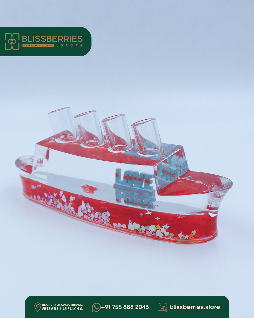 Liquid Boat Pen Stand