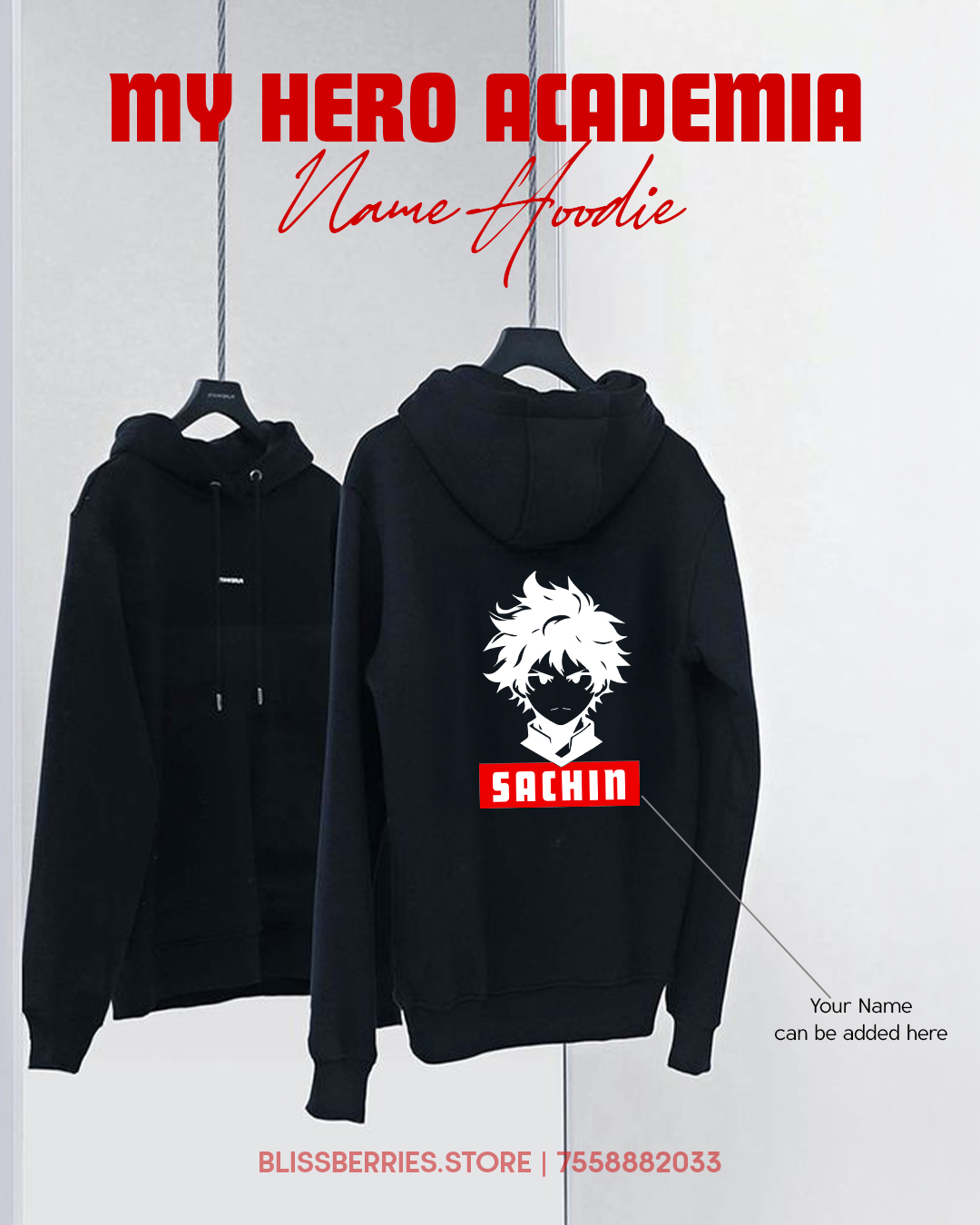 My Hero Academia Custom Name Hoodie - Image 2