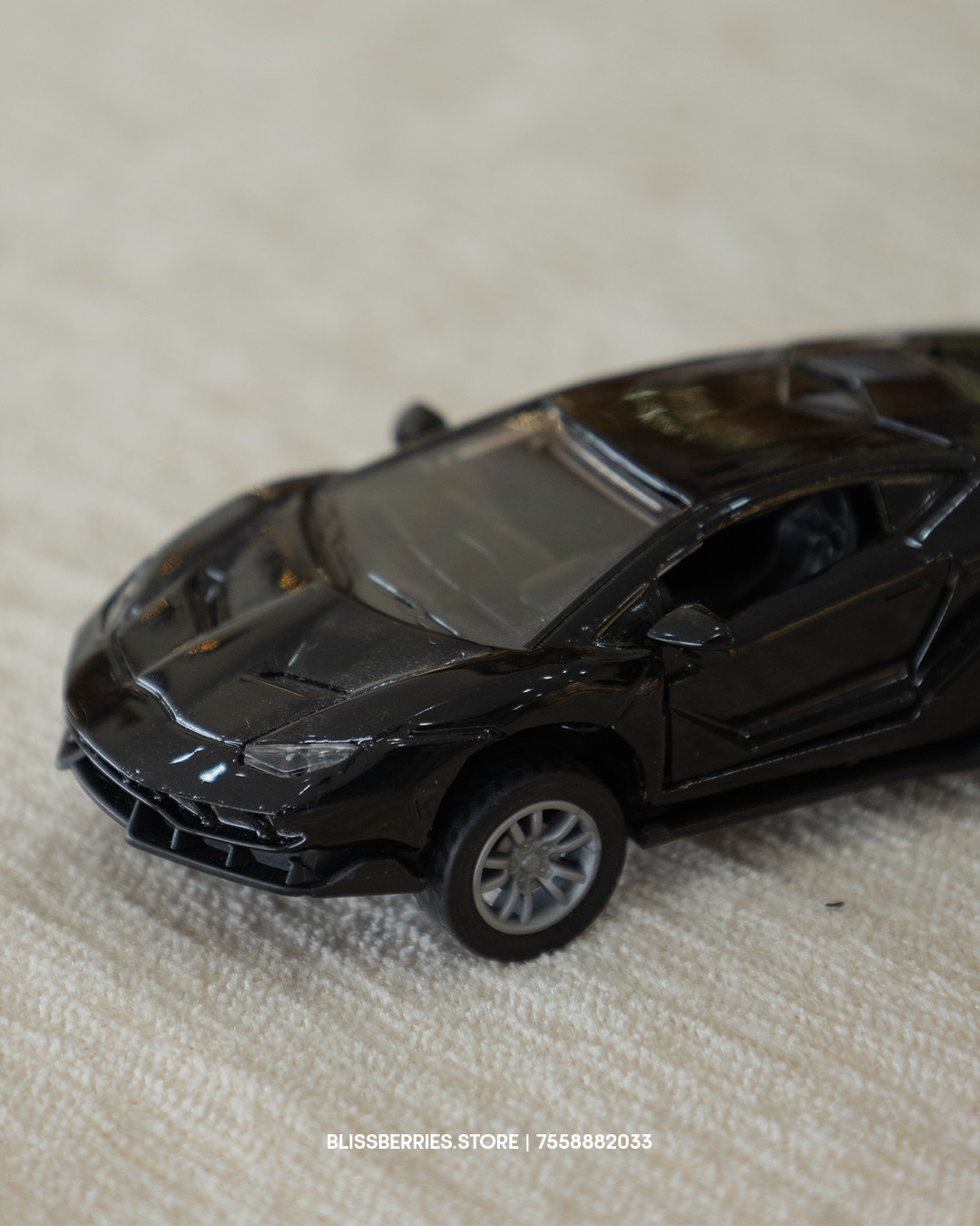 Diecast Sports Car Model, 1:32 Scale, Black