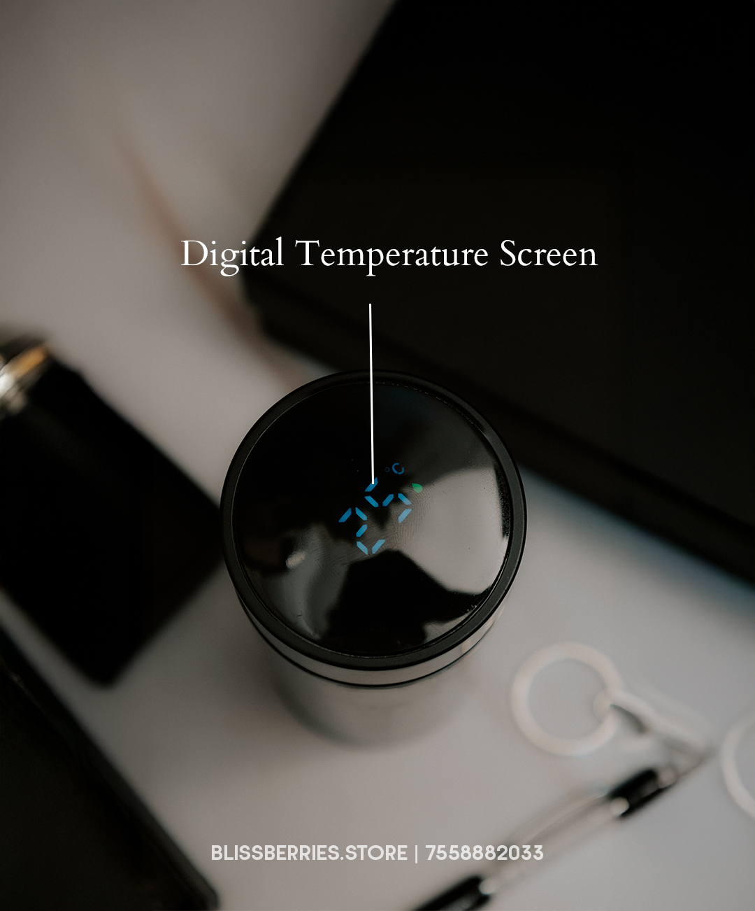 3-in-1 Custom Gift Set with Temperature Bottle | Personalized Pen & Keychain Combo | Personalized Corporate or Birthday Gift - Image 3