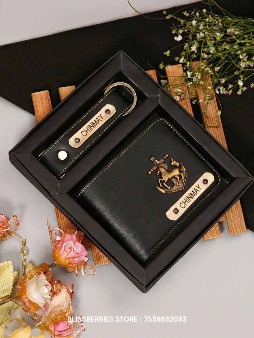 Premium Gift Box for Him – Personalized Wallet & Keychain Combo