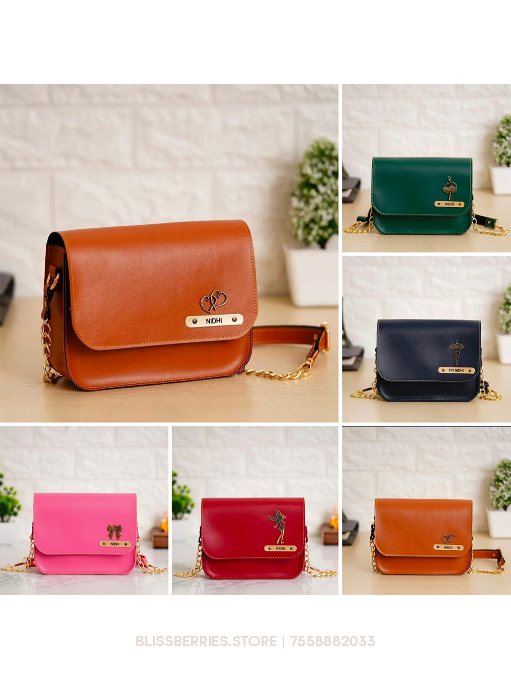 Customizable Sling Bag – 6 Colors, Name & Charm Personalization - Image 7