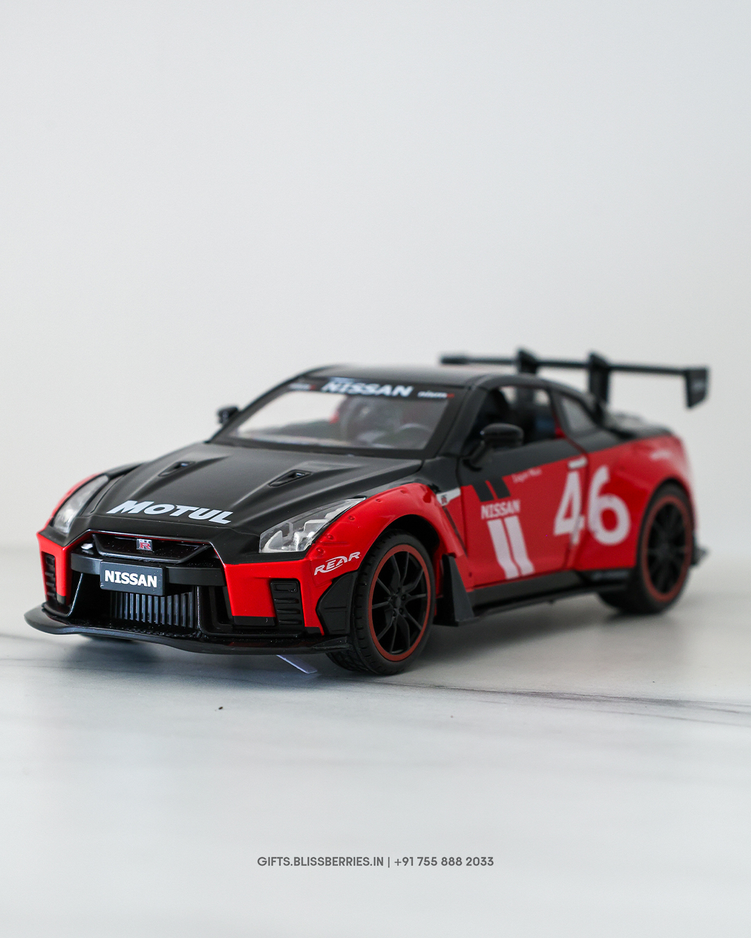 Scalar Die Cast Nissan GTR Red Car Model 1:22 Scale | Premium Metal Sports Car Collectible