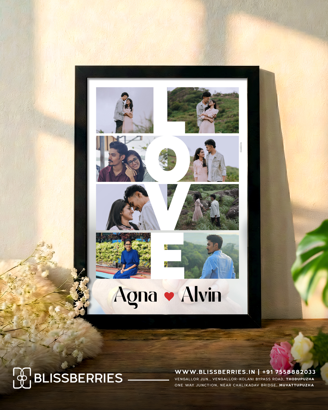 Valentine’s Day Special Photo Frames | Premium Wall & Table Frames | Black & White