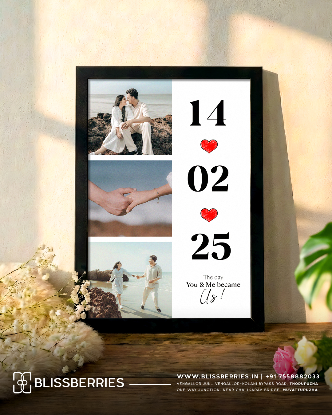 Valentine’s Day Special Photo Frames | Premium Wall & Table Frames | Black & White