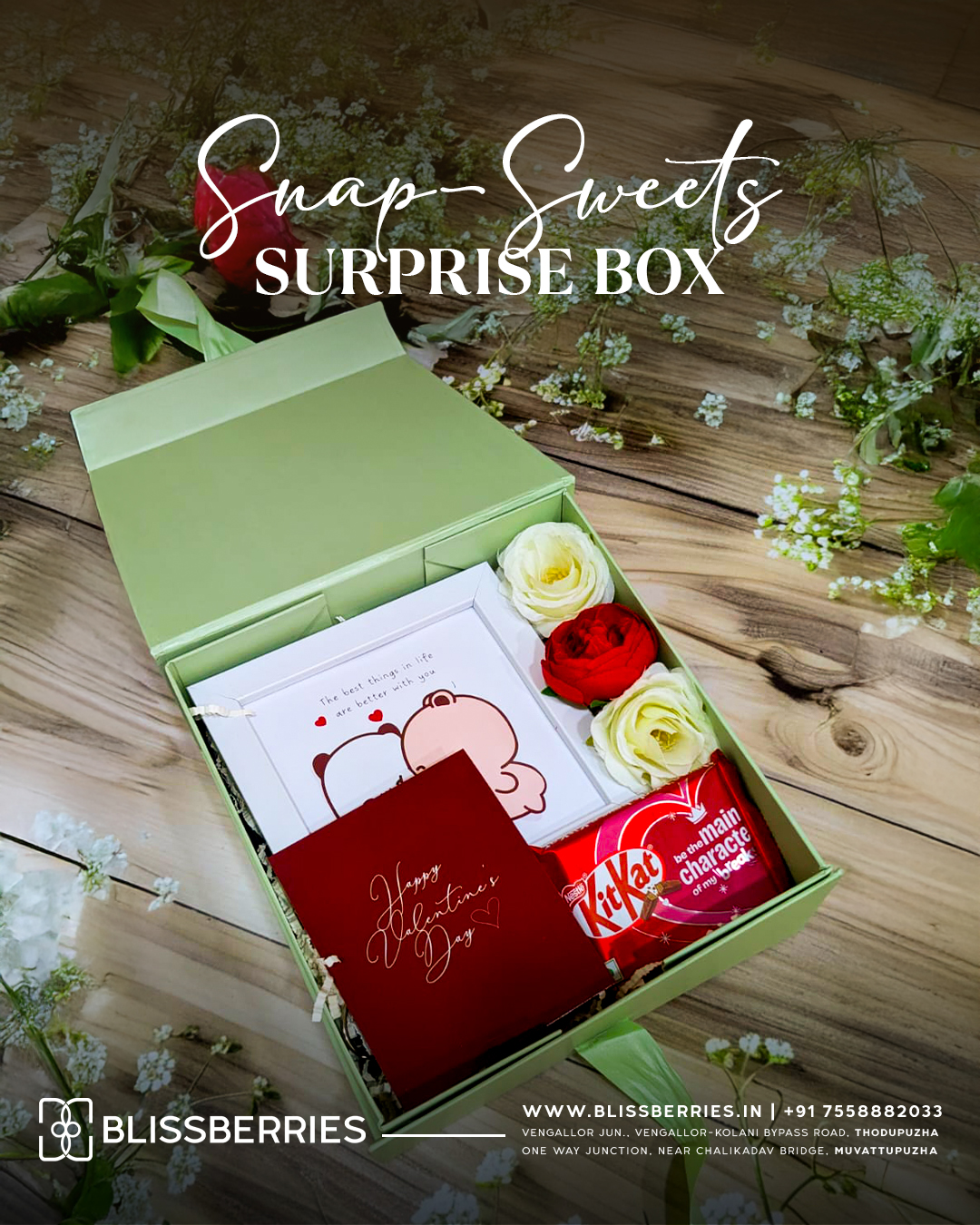 Valentine’s Day Special Snap-Sweets Surprise Gift Box | Romantic Combo