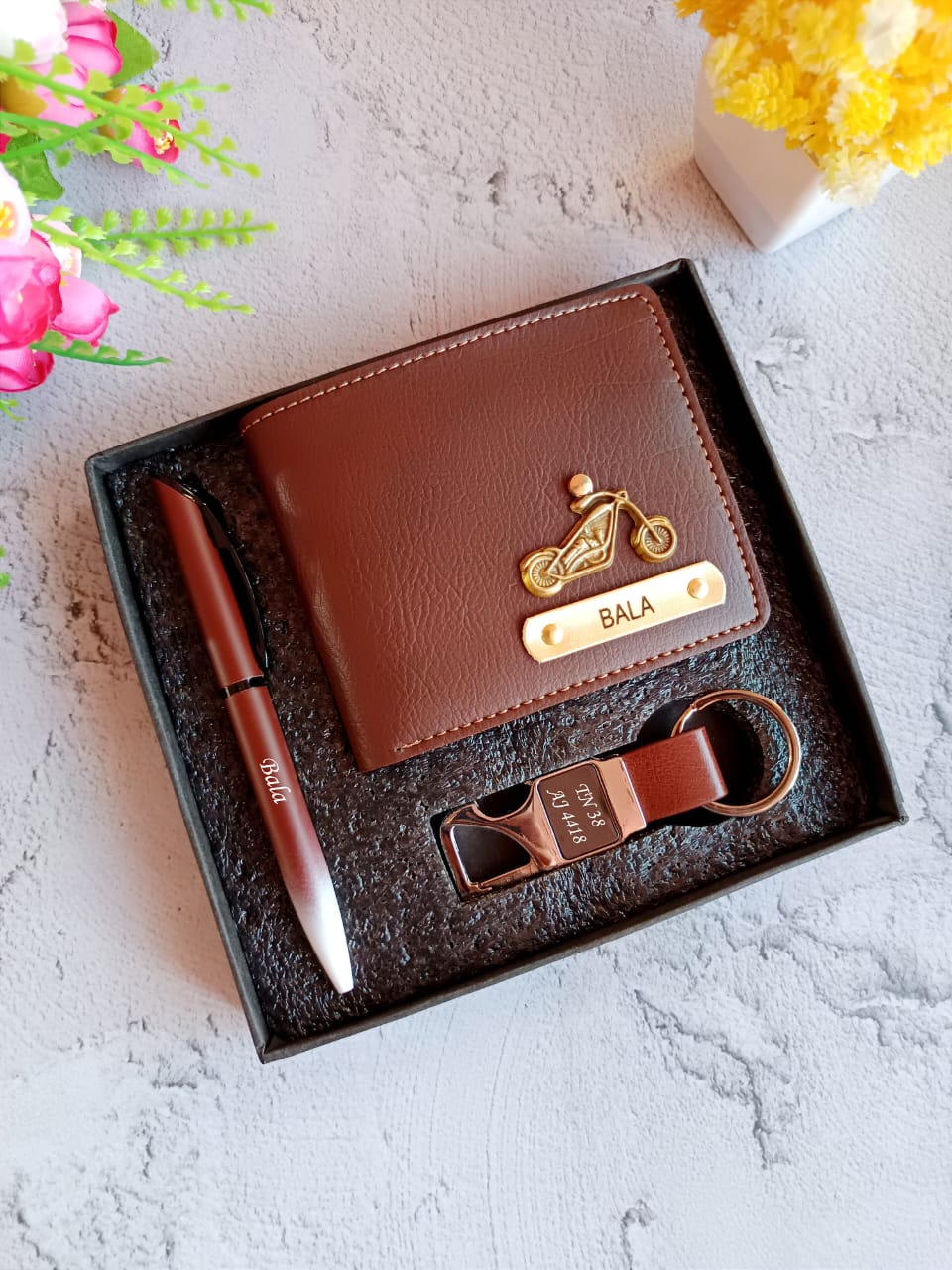 Men Wallet Pen Keychain Combo | Premium Stylish Gift Set for Men