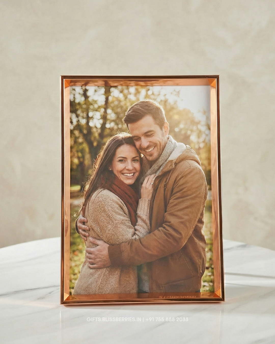 Bronze Metallic Table Photo Frame | Premium Elegant Photo Frame for Home & Office Décor