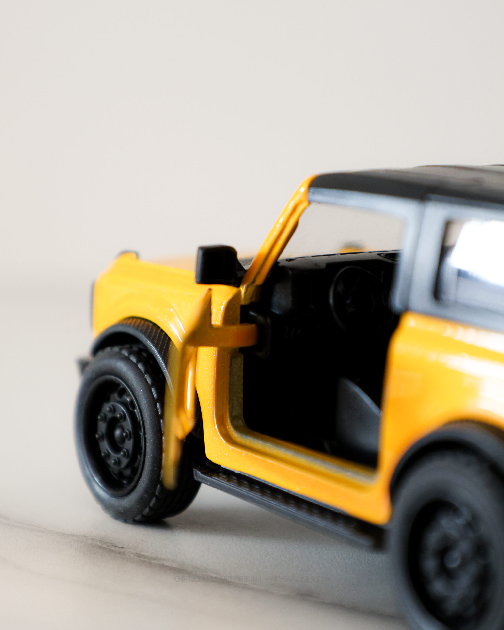 Ford Bronco Closed Yellow Die-Cast Model Car | Premium Off-Road SUV Collectible with Detailed Finish - Image 4