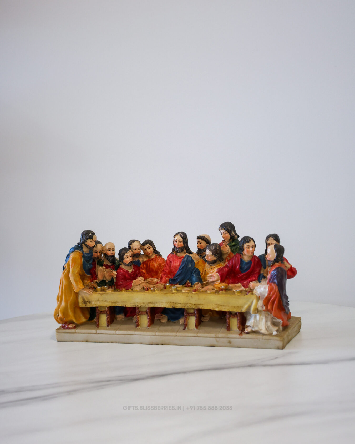 The Last Supper Statue | Sacred Christian Religious Showpiece for Home, Church & Prayer Room Décor
