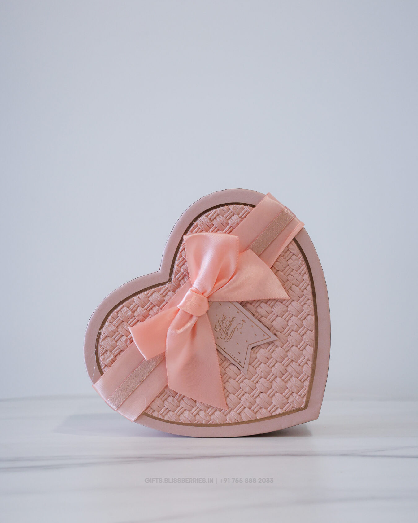 Pink Rosy Heart Shape Gift Hamper Box | Elegant Heart Gift Box for Chocolates, Flowers & Special Occasions