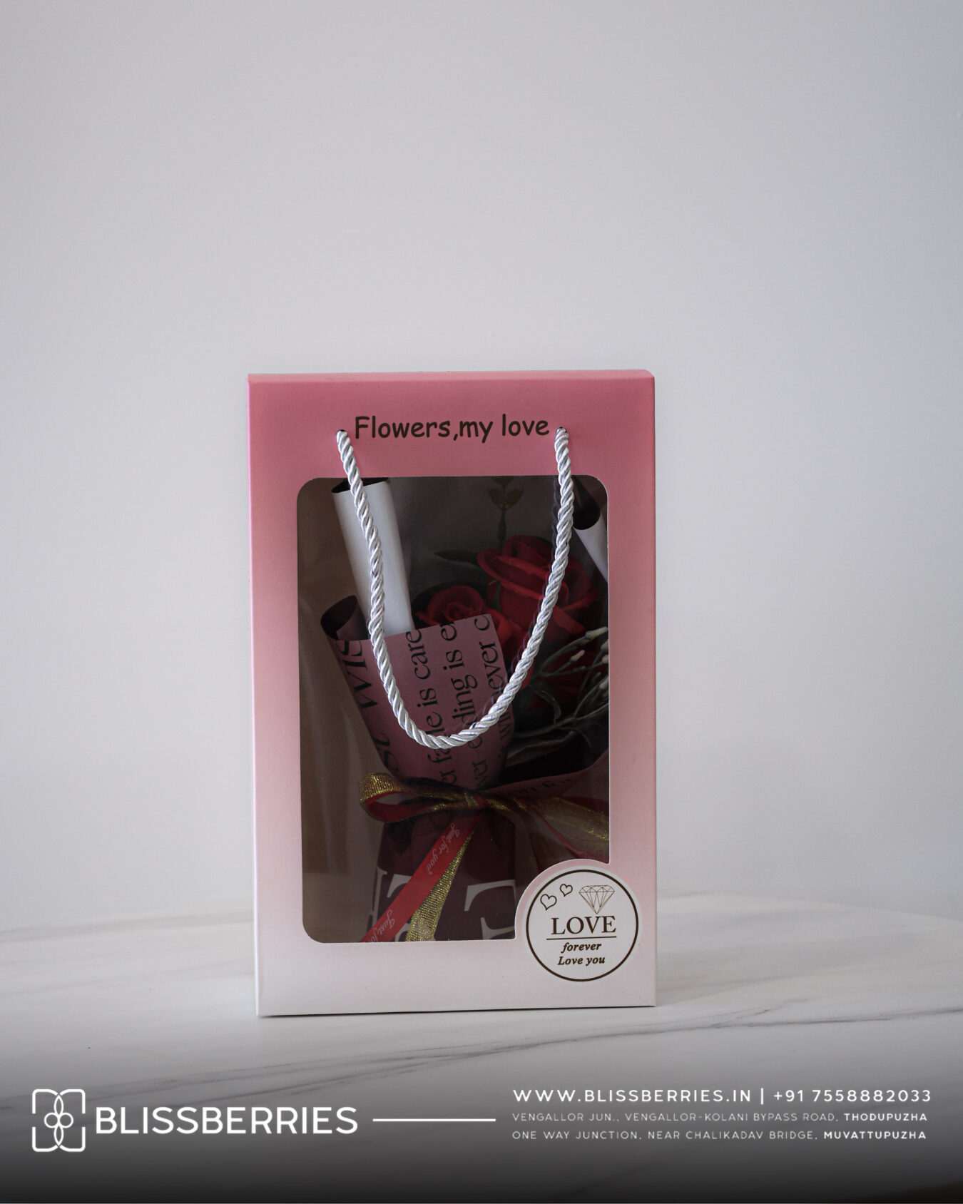 Valentine’s Day Special Red Rose Shopper Style Bouquet Box | Elegant Romantic Rose Gift for Her & Him