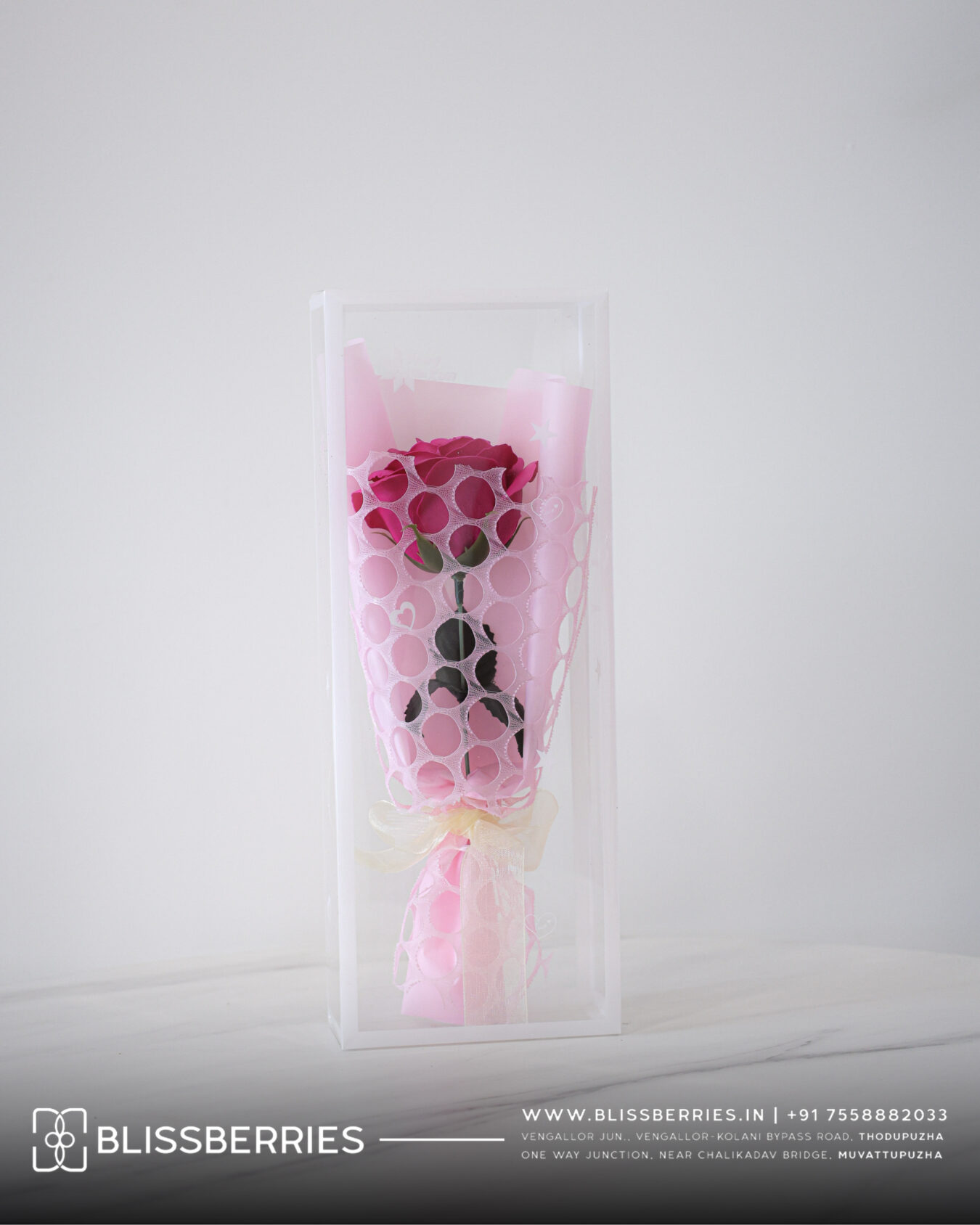 Valentine’s Day Special Rose Mesh-Type Bouquet Box | Elegant Romantic Rose Gift for Her & Him