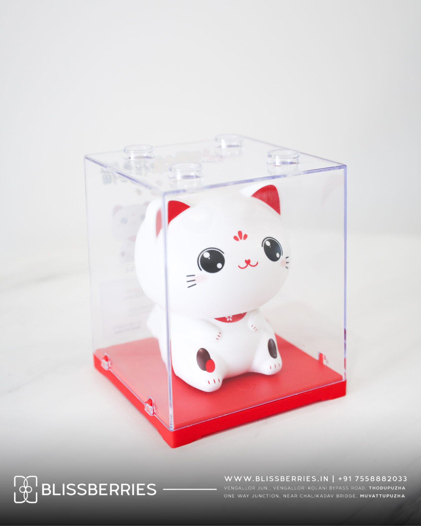 Large Solar Powered Kitten Bobble Head | Cute Desk & Car Dashboard Decor Toy