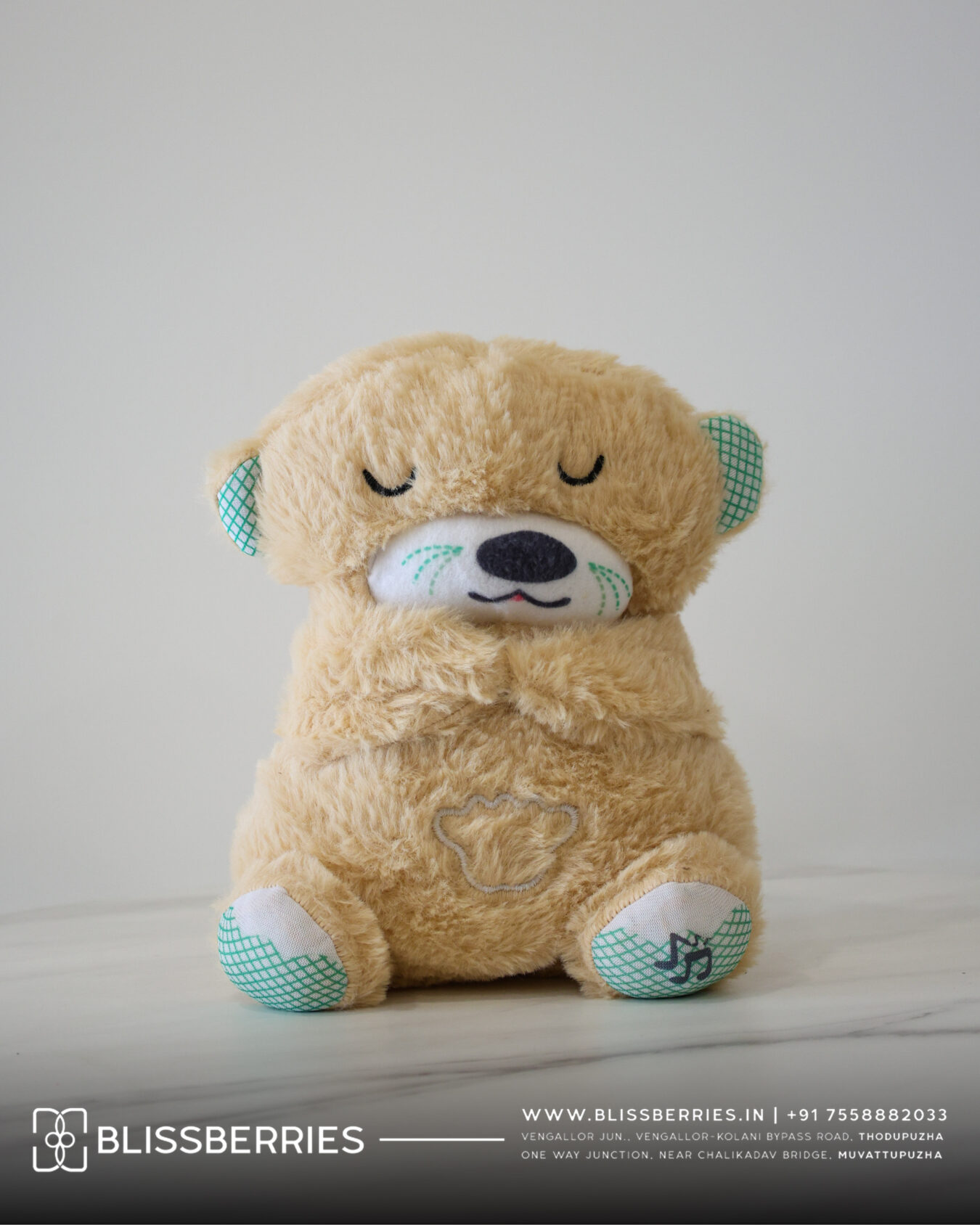 Brown Breathing Teddy Bear Soft Toy | Calming Breathing Plush for Kids & Adults