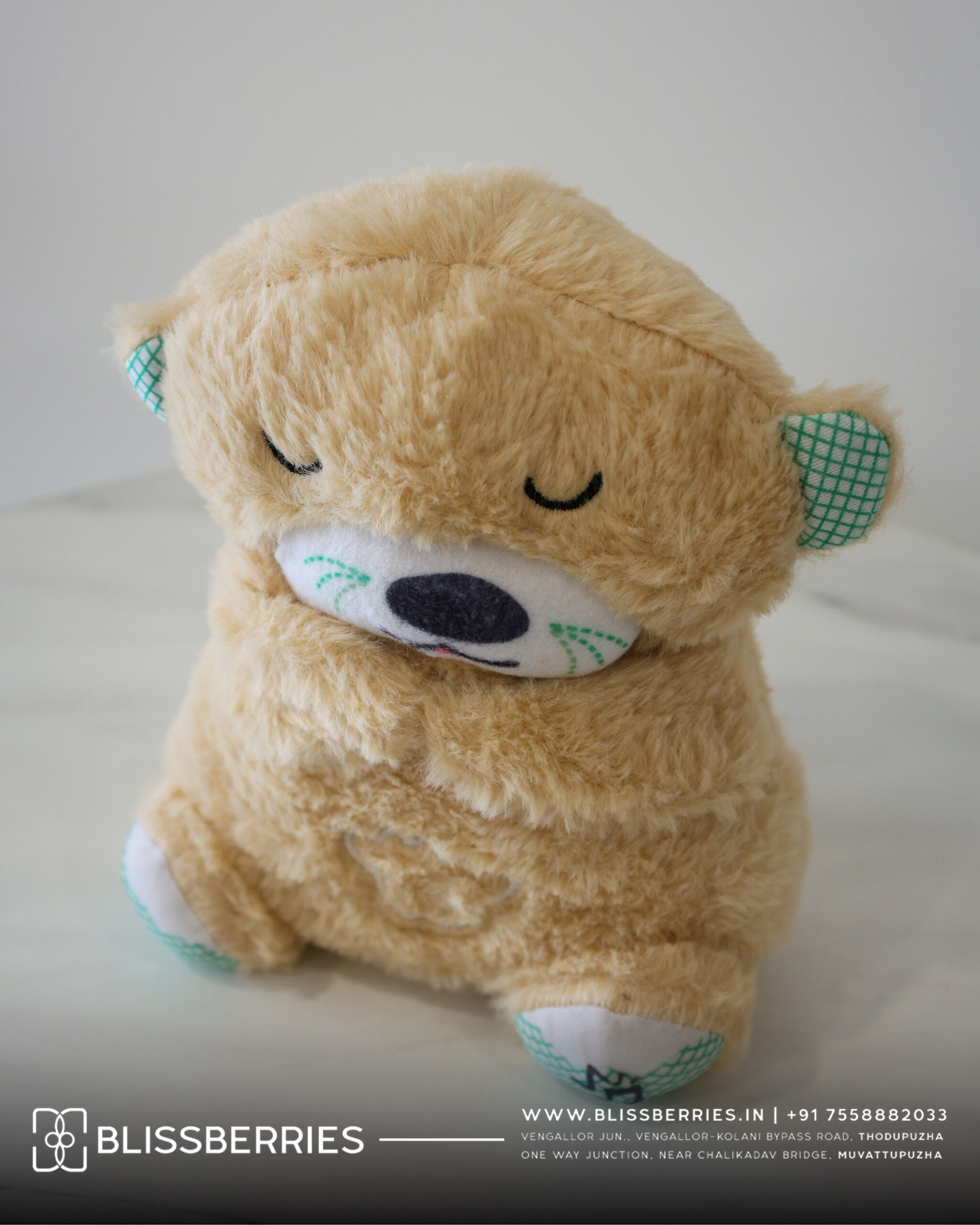 Brown Breathing Teddy Bear Soft Toy | Calming Breathing Plush for Kids & Adults - Image 3