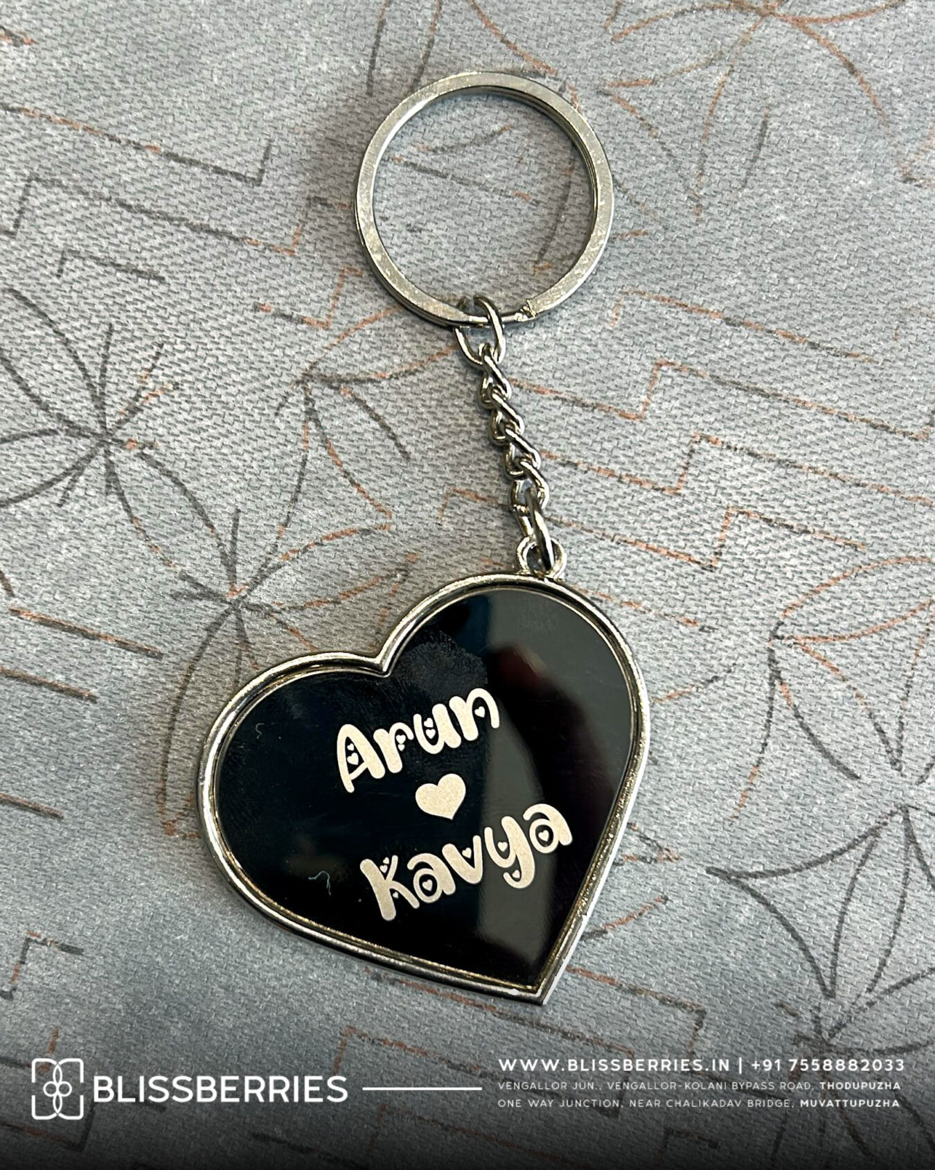 Heart Shape Metal Keychain | Premium Love Keychain Gift for Couples