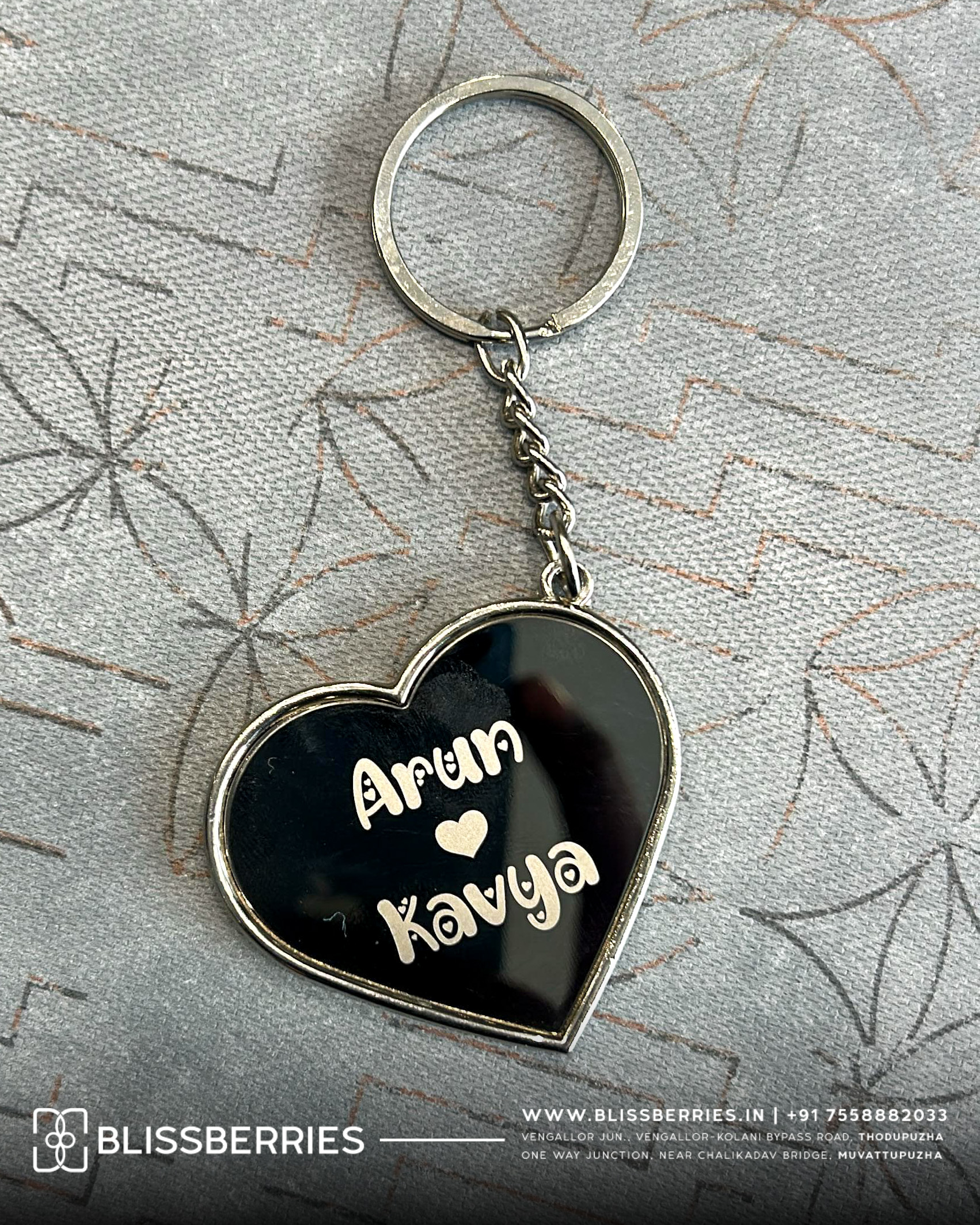 Heart Shape Metal Keychain | Premium Love Keychain Gift for Couples