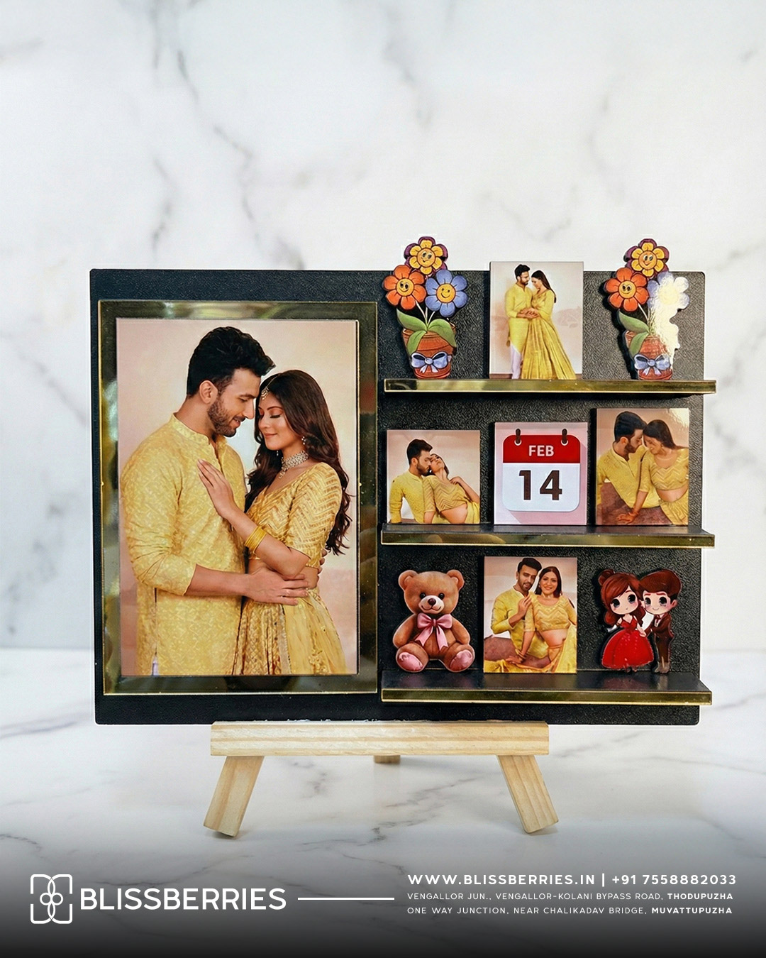 Custom 3D Miniature Photo Desk Frame | Personalized Theme Tabletop Photo Frame | 8x6 Inch Gift Frame
