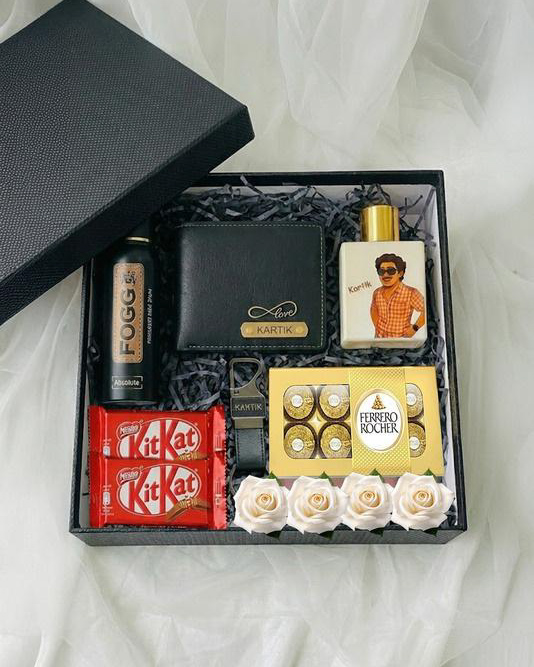 Personalized Luxe Essentials Hamper for Him – Premium Custom Luxury Gift Set