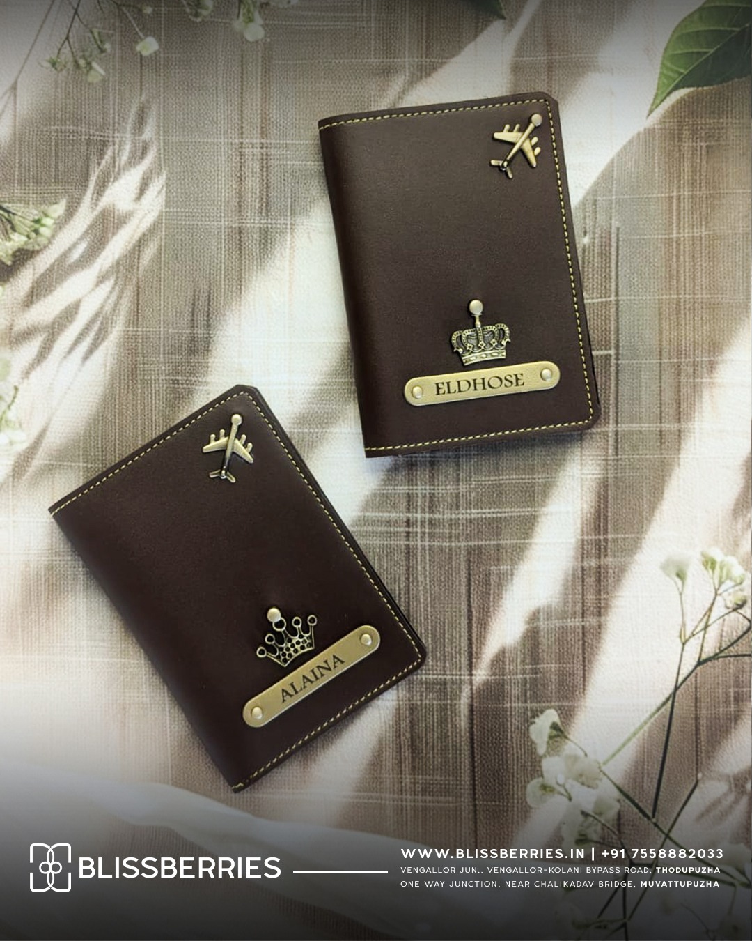 Customized Couple Passport Combo – Personalized Travel Gift Set for Couples