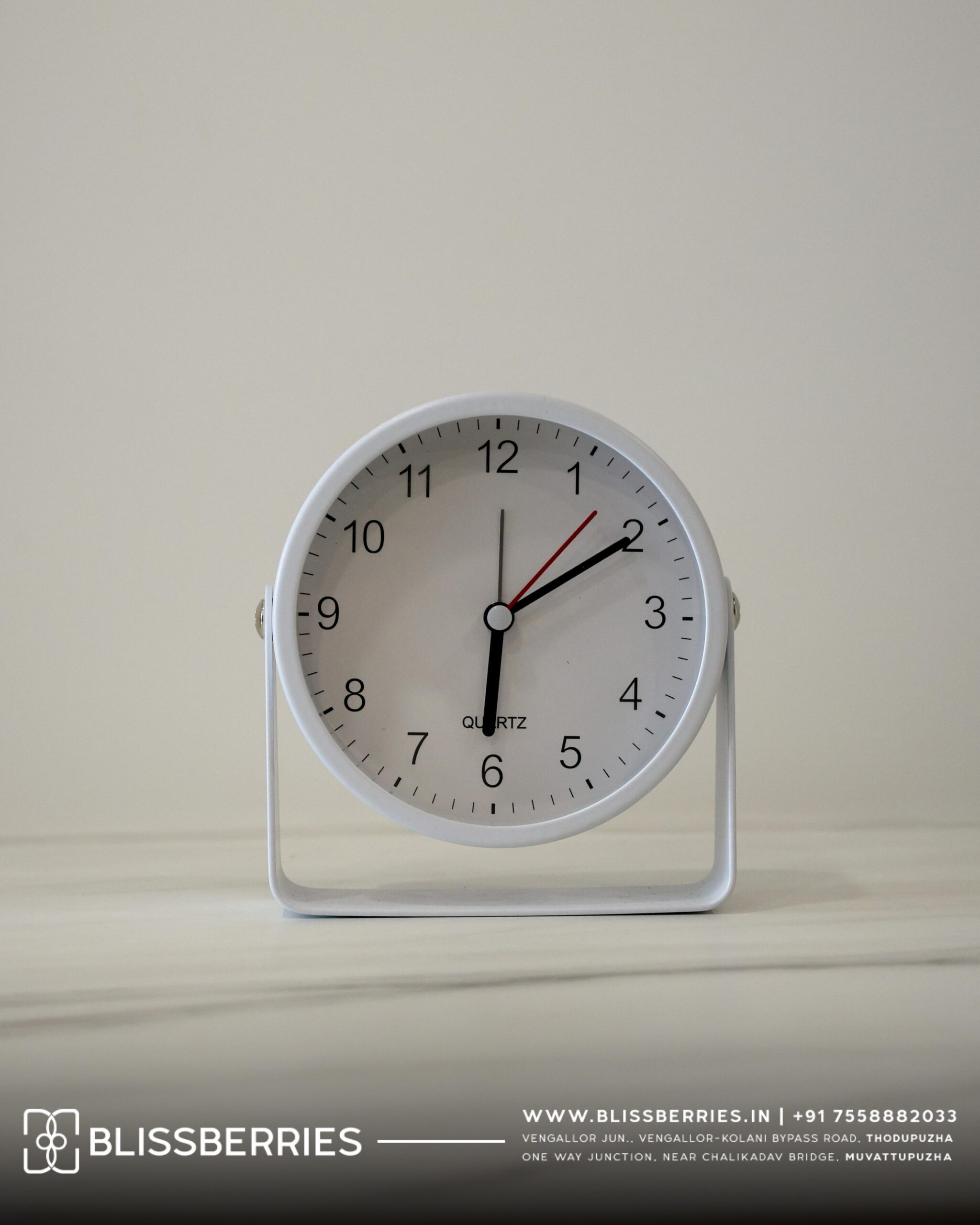 Modern Blue Table Clock with Stand | Elegant Desk Clock for Home & Office Decor - Image 2