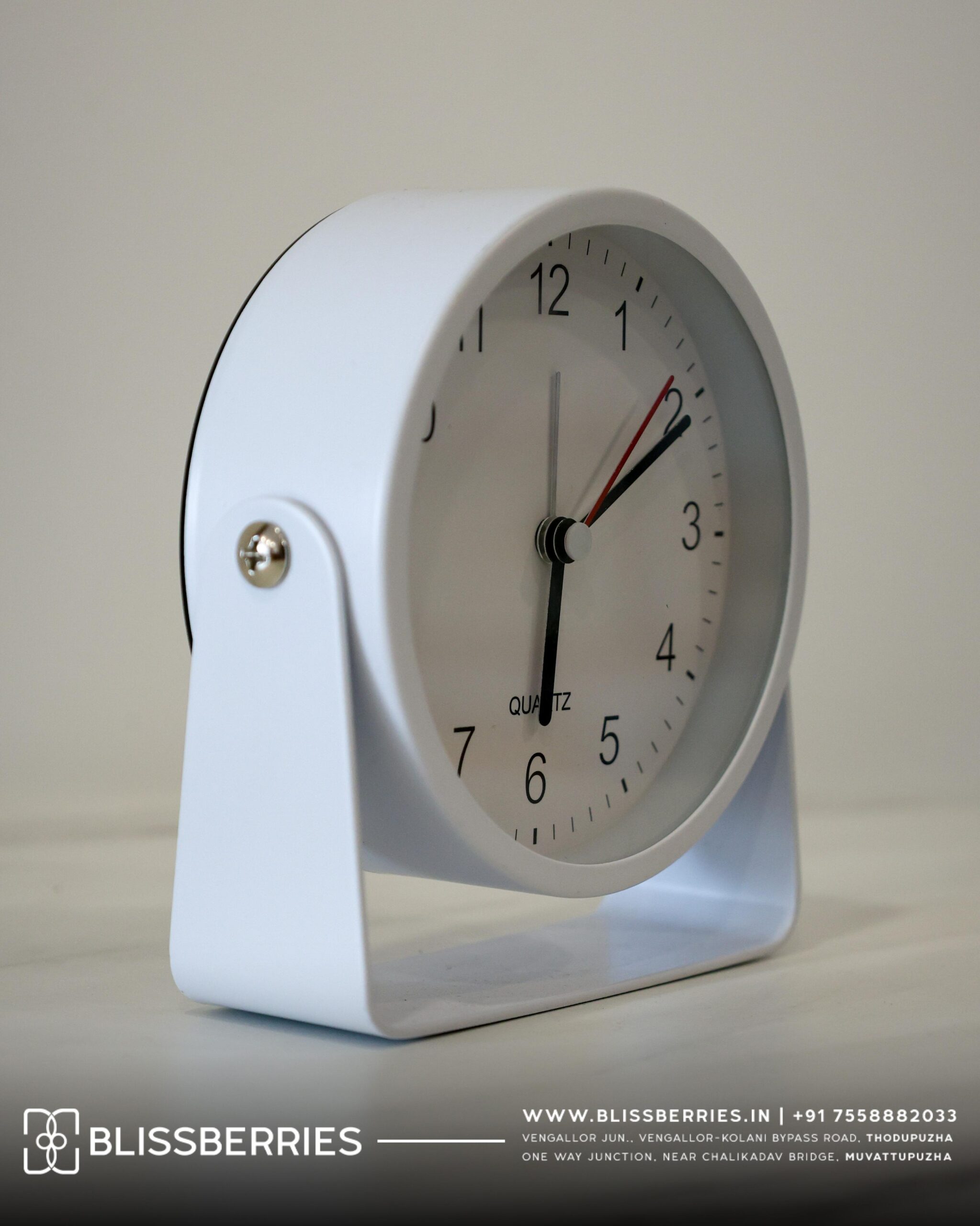 Modern Blue Table Clock with Stand | Elegant Desk Clock for Home & Office Decor - Image 3